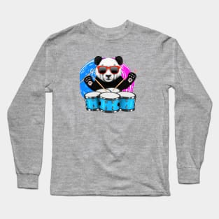 Panda Drummer Long Sleeve T-Shirt